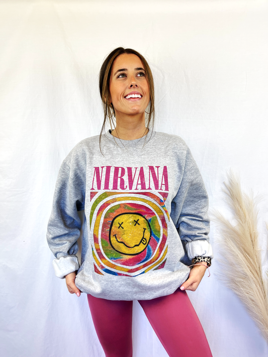 Nirvana Graphic Oversized Sweatshirt