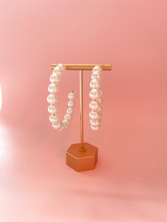 Pearl Hoop Earrings