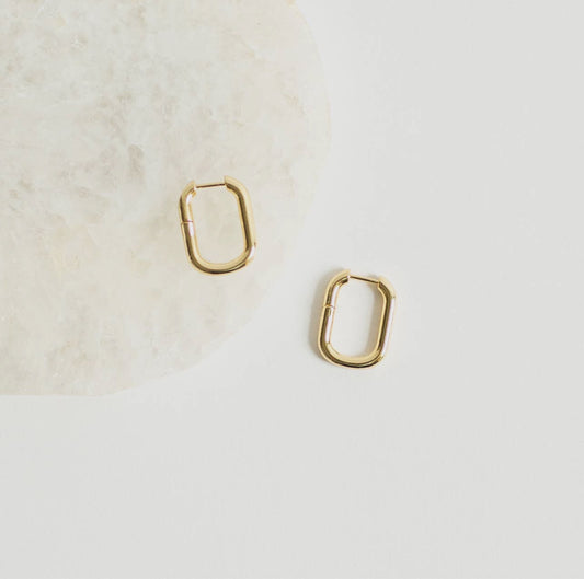 Oval Huggie Earrings