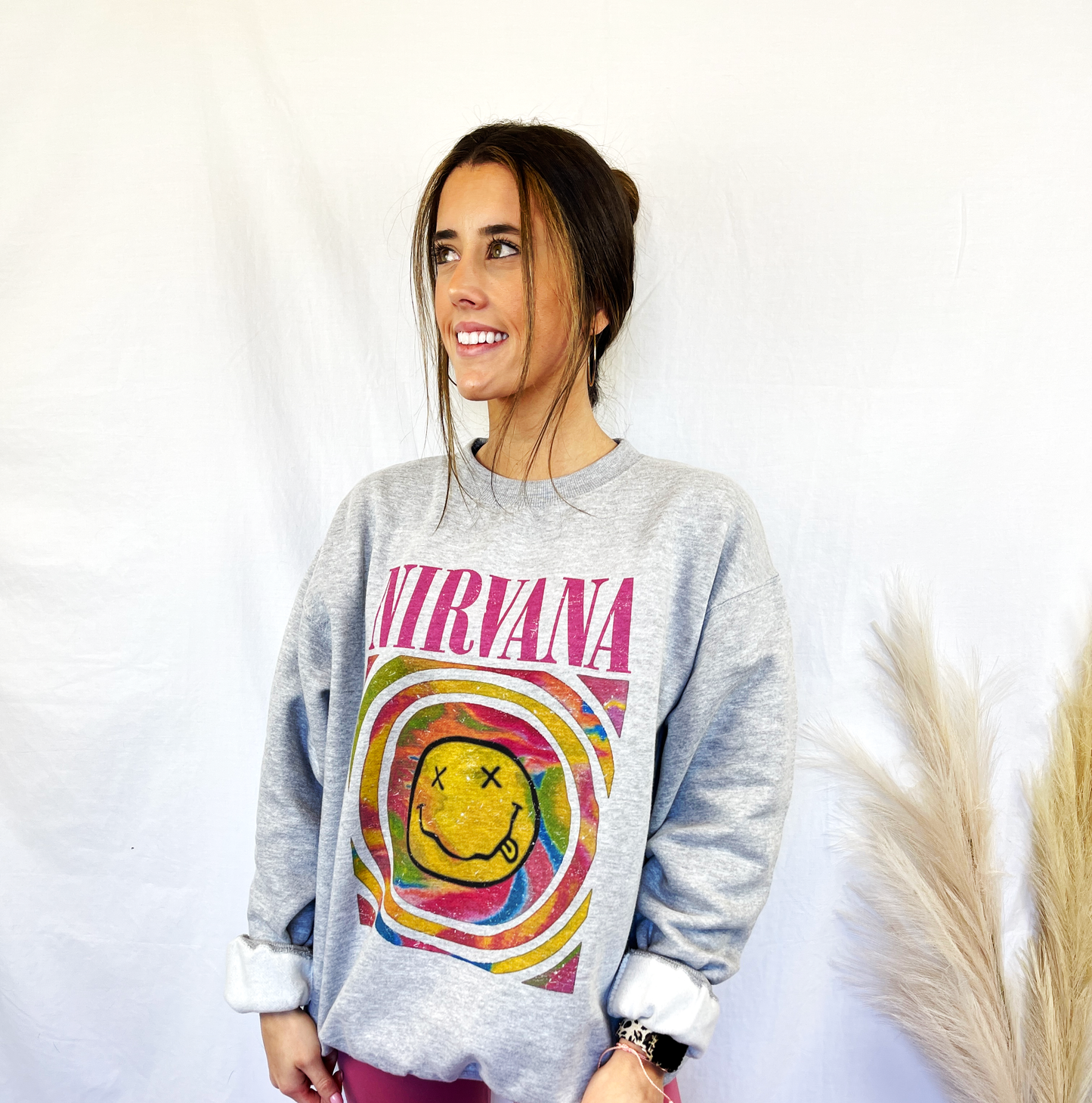 Nirvana Graphic Oversized Sweatshirt